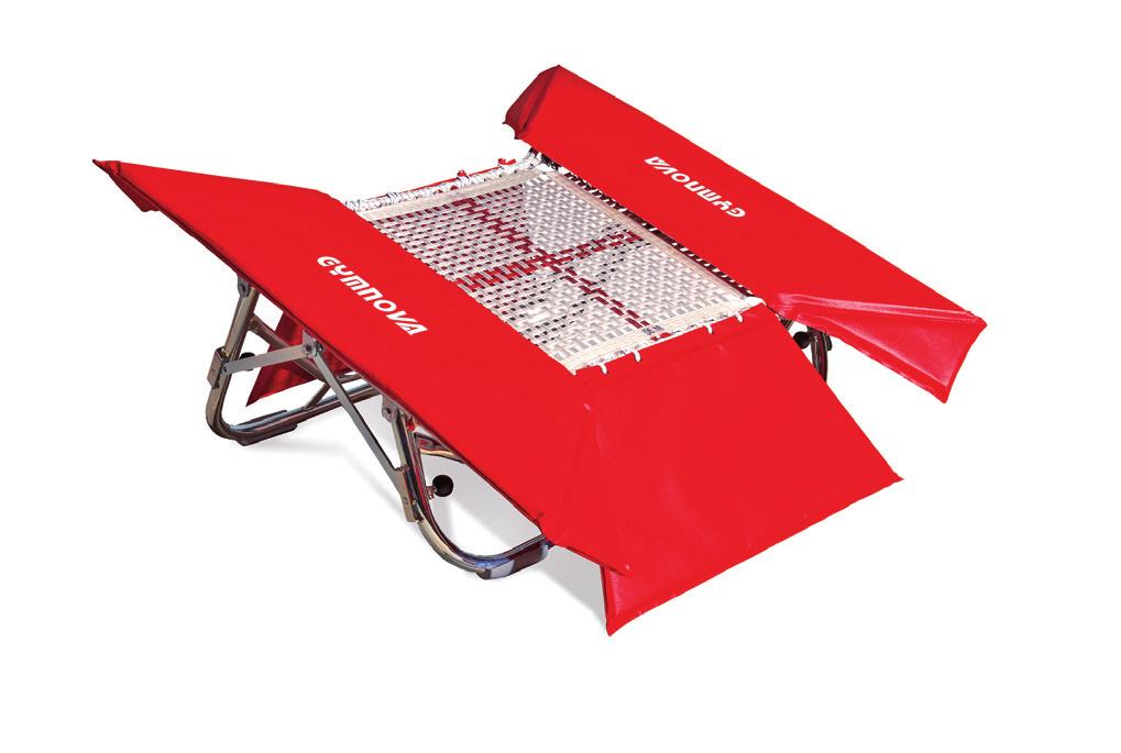 Non - slip base TRAMPETTES OPEN TRAMPETTE Ref. 5052 Open trampette with 13 x 13 mm mesh bed. Adjustable, multipurpose and dynamic trampette. Quick angle adjustment.
