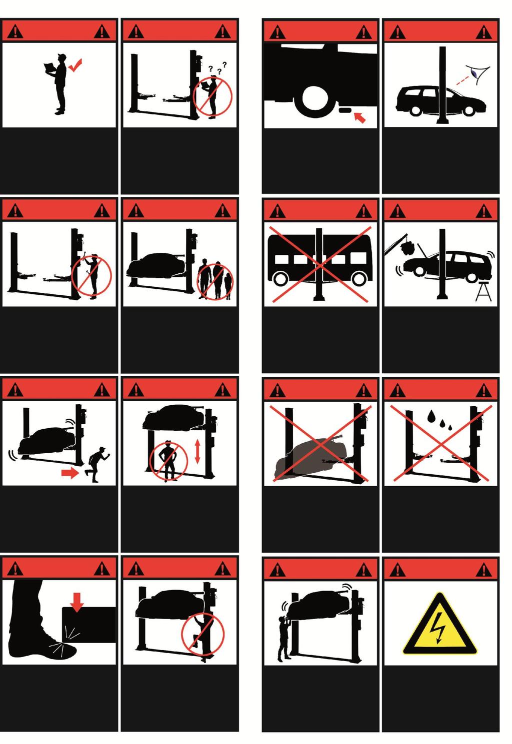 1.5 Warning signs All safety warning signs attached on the machine are for the purpose of drawing the user s attention to safety operation.