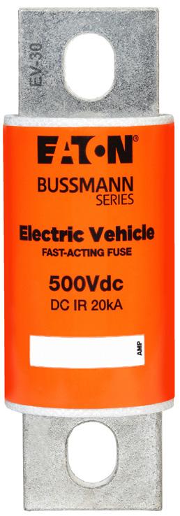 BUSSMANN SERIES Pre-production and sample electric vehicle power fuses 500 Vdc, 50-400 A 2011/65/EU Agency information Designed to: JASO D622 ISO 8820-8 Manufactured under a IATF 16949 quality system