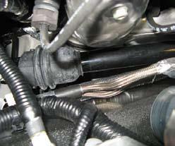 Make sure all lines clear steering shaft.