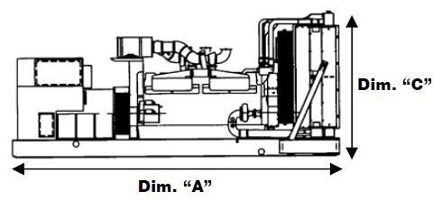 Aftertreatment weights and dimensions Aftertreatment model number* Genset model L (Length) W (minimum Width) H (Height) CA542 DQLH 5005 (197) 3582 (141) 1497 (58.