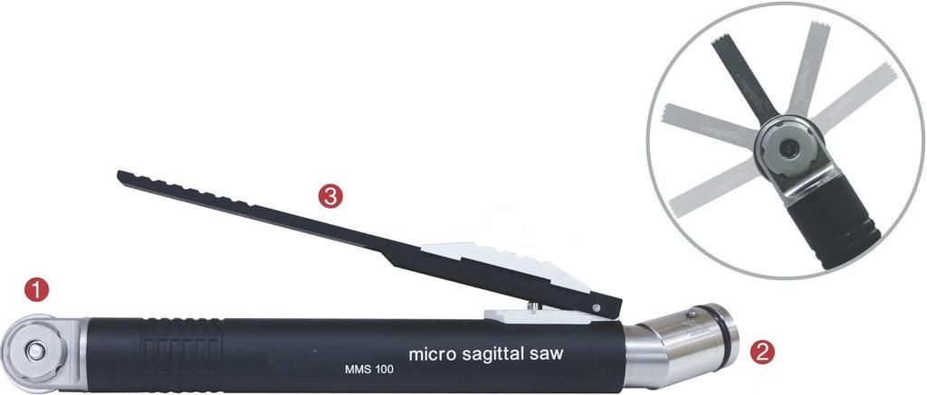 MICRO SAGITTAL SAW MMS-100 FEATURES Rod Type Net weight 175g Variable