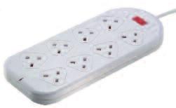 50 Ultraslim Multi Socket Extension Allows appliances not exceeding 13 amps to be plugged into one socket outlet. Conform to BS 1363 Part 1: 1995. Outlets Cable Length KEN-280 RMD 4 2m -1200K 227.