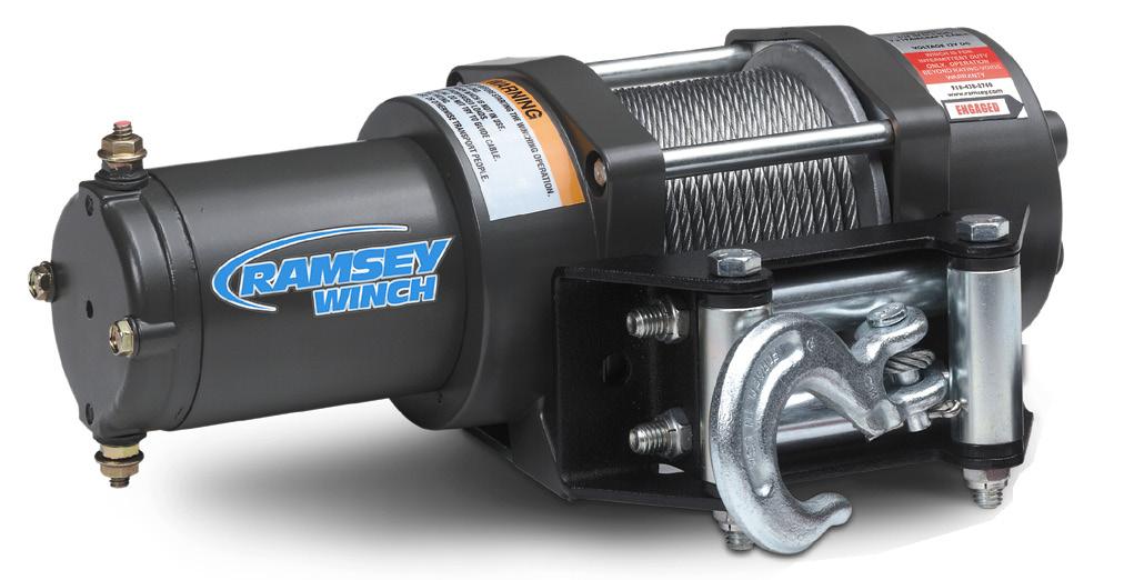 Ramsey Winch Company OWNER S MANUAL ATV Electric Winch Model ATV2500 Note: Fairlead does not attach directly to winch. Winch shown with mounting plate, sold separately.