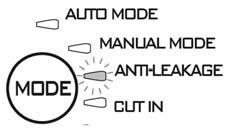 Function Display configuration Set Alarm Reset Auto Mode ON: Enabled OFF: Disabled Manual mode ON: Enabled OFF: Disabled Anti-leakage ON: Enabled OFF: Disabled Press SET Cut in Increase/Decrease Cut