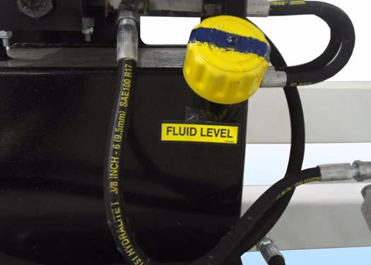 MAINTENANCE AND REPAIR PREVENTATIVE MAINTENANCE (CONT D) Figure 43 Hydraulic Fluid Level Check Park the stair on flat level surface. Fully lower the stair.