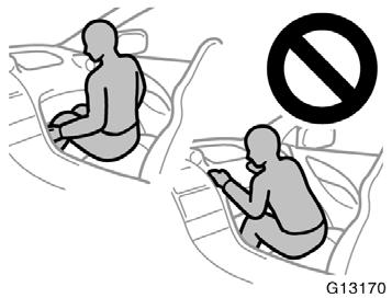 Move seat fully back On vehicles with side airbags, do not allow the child to lean against the front door or around the front door even if the child is seated in the child restraint system.