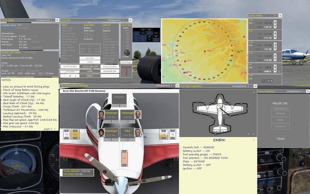 For the serious sim-pilots that enjoys all aspects of flight, A2A has also included an awesome extra set of features using the Shift+Number keys please do note that these features are only available