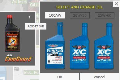 You can also select a specific tire type; a specific battery or even if the engine should be the IO520 or