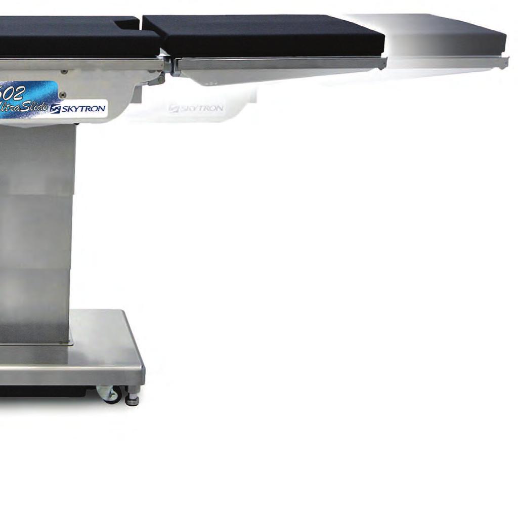 unction, Top Slide Surgical Table in the Industry! Exclusive 23 inch Top Slide Large perineal cut-out for better access.