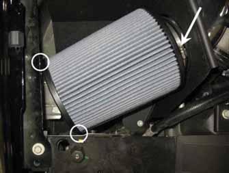 Position the air filter to ensure that there is at