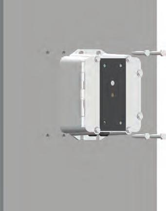 1 2 Wall Mounting: Attach unit securely with (4) 3/8 or 8mm hardware (not supplied). La pared que monta la caja de la energía es posible, pero el hardware no es incluido.