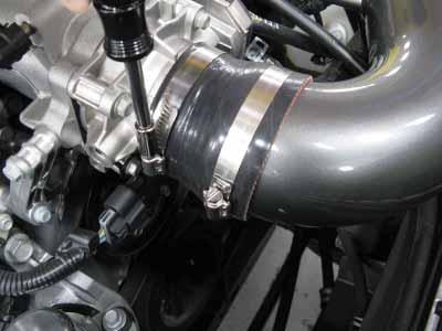 v. Install the Dryflow air filter onto the intake