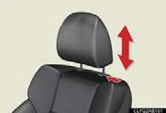 Head Restraints Vertical adjustment (front seats) To raise: push the