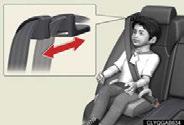 Adjusting shoulder belt height (front seats only) To raise: push the