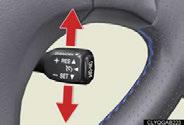 Canceling 1 2 To temporarily cancel the cruise control, pull the lever toward you.