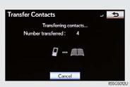 STEP 5 Touch Transfer Contacts. Touch Update Contacts.