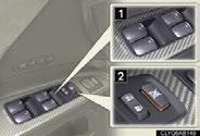Power Windows Moon Roof (If Equipped) Opening and closing 1 2 1 2 Power window switches To