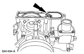 38. Check the high pressure oil pump drive gear backlash. 1. Position the special tool onto the drive gear. 2. Rock the drive gear and record the reading.