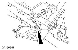 Position the fuel tube clamp onto the right hand