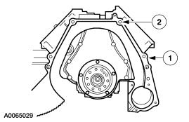 81. Install the engine adapter plate. 1. Install the adapter plate. 2. Install the retainer. 82.