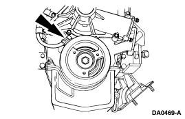 2. Disconnect the wiring at the camshaft position sensor (CMP sensor) (6B288). 3. Remove the retaining bolt and the sensor. Installation 1.