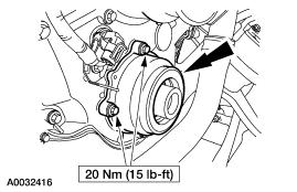 3. Using the special tools, carefully remove and discard the crankshaft front seal. 4. Thoroughly clean the crankshaft front seal mounting surface. 5.