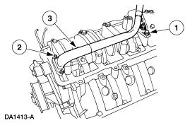 60. Remove the oil pan. 1. Cut the oil pan sealant all the way around the oil pan. 2. Carefully pry the oil pan up and away from the engine block. 61. Remove the oil pickup tube.