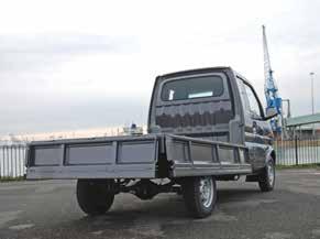 In addition the payload is a respectable 900kg. The large cab offers ample leg room and a small storage space behind both seats for tools or equipment.