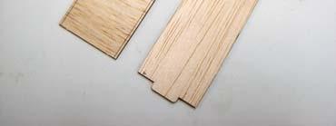 balsa parts H2a and H2b and