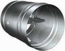 Round Application UL (Underwriters Laboratories) Classified round fire, smoke, and combination fire smoke dampers are used in applications with round ductwork.