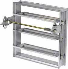 All Greenheck multi-blade fire dampers are supplied with a manual quadrant.