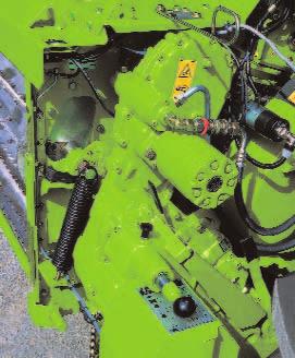 Robust feed drive. As with everything in the JAGUAR GREEN EYE, the drive of the feed rollers is also extremely high-performance. The proven low-pressure hydraulic system ensures optimum belt tension.
