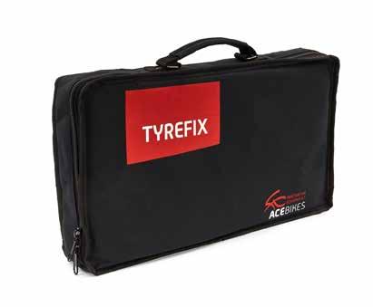 To prevent your motorbike from moving, the TyreFix system is provided with special friction material. The construction is fully sectioned for easy fitting and removal.