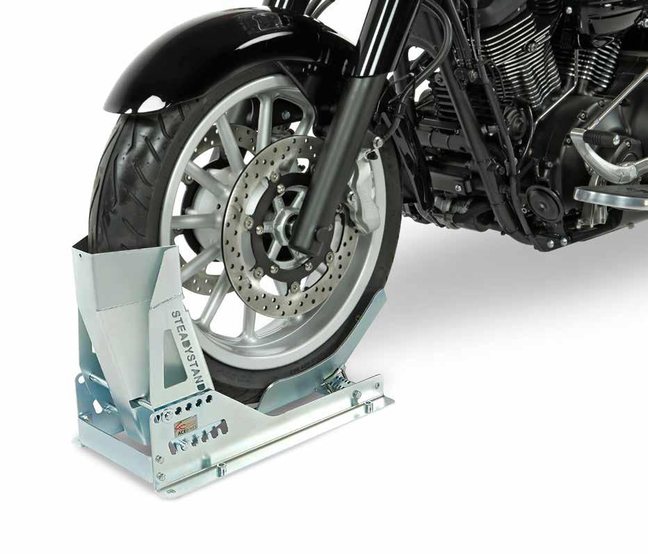 SteadyStand Multi Fixed The galvanized Acebikes SteadyStand Multi Fixed is designed to make clever use of gravity.