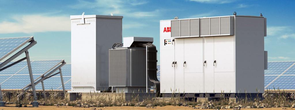PRODUCT FLYER FOR PVS980 ABB SOLAR INVERTERS 02 Maximum energy revenues 02 ABB medium voltage pad mounted solution, PVS980MVP, installed on site ABB central inverters have a high total efficiency.