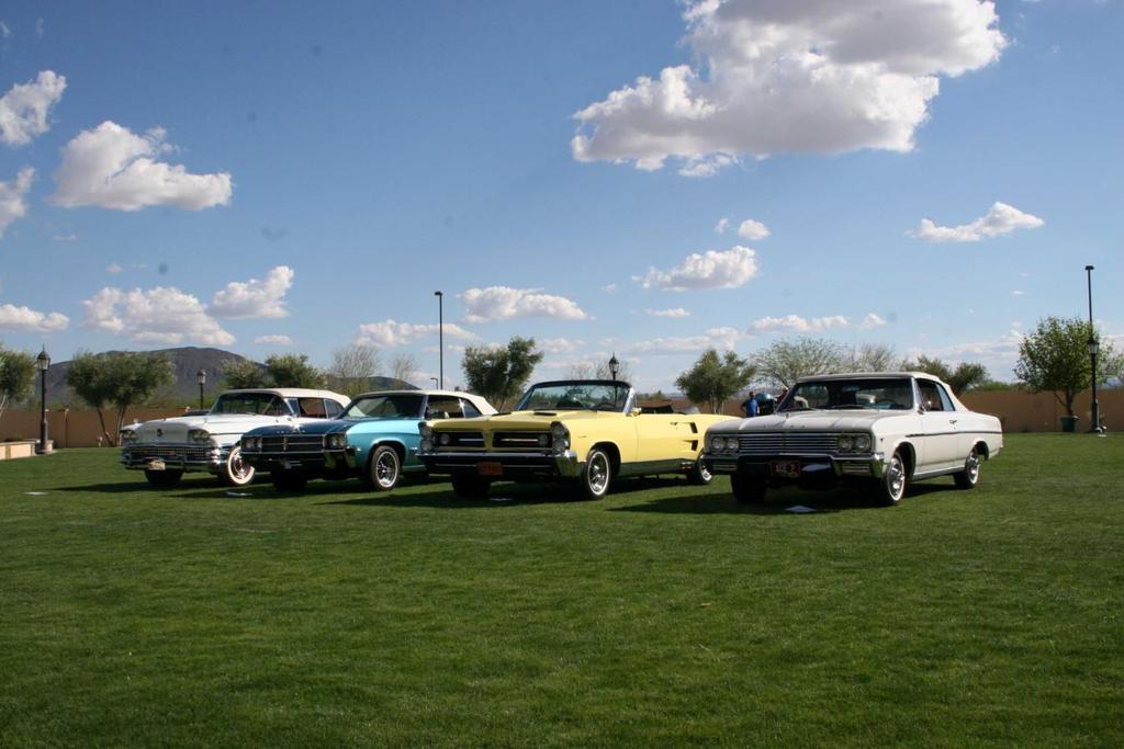 4 of our cars at the AACA show in Tucson March 2015 The final items for the car are: Steering wheel- In the photos taken at GM styling when the car was done, show a Corvette flat wheel.