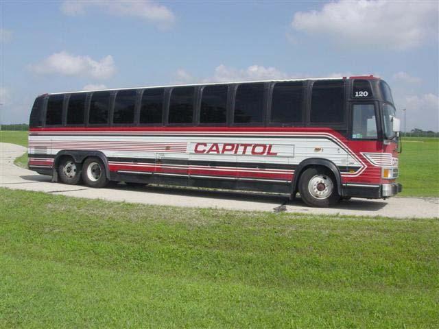 Figure 11: 1991 Prevost, LeMirage Each of the buses was outfitted with residual space templates as specified in ECE r.66 as shown in Figure 12.
