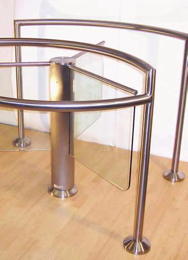 Opus Half height motorised turnstiles make an aesthetic statement and impact with their elegant and prestigious design.