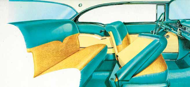'55 INTERIORS 1955 BEL AIR 2-DOOR HARDTOP Pre-sewn in original straw pattern cloth and heavy weight vinyls, in original colors with all listings attached, ready to install.