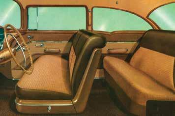 1955 210 2-DOOR HARDTOP Pre-sewn in correct bar pattern and plain bolster cloth, in original colors with all listings attached, ready to install.