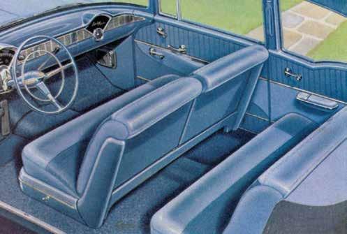 '56 INTERIORS 1956 BEL AIR 2-DOOR SEDAN Pre-sewn in heavyweight vinyl and correct pattern cloth, with all listings attached, ready to install.