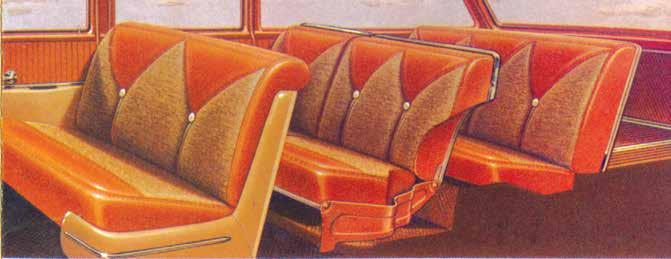 1956 BEL AIR 4-DOOR WAGON 6 AND 9 PASSENGER (6-Passenger) Pre-sewn in heavyweight vinyl and correct pattern cloth, with all listings attached, ready to install.