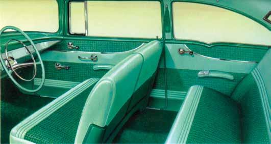 1957 DEL RAY 2-DOOR SEDAN '57 INTERIORS Pre-sewn in reproduction Inca patterned vinyl and plain vinyl, in original colors with all listings attached, ready to install.