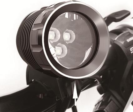When using the helmet mount for the light, the battery is designed to be carried in a jacket pocket or a pack that you are wearing.