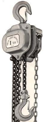 MANUAL HOISTS CHAIN HOISTS Patented Safety-Hook with Safety-Latch Top Hook has Large Throat Opening