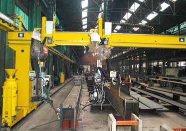 Carriers and Gantries Gantrac Highly stabilized manipulation of welding torches with optimized welding results Rigid legs supported by encoder-controlled DC-driven bogie carriages as well as a cross