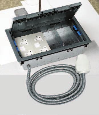 access floor pre-wired service outlet boxes 3 and 4 compartment CR100 CR122 Dimensions and technical information p.