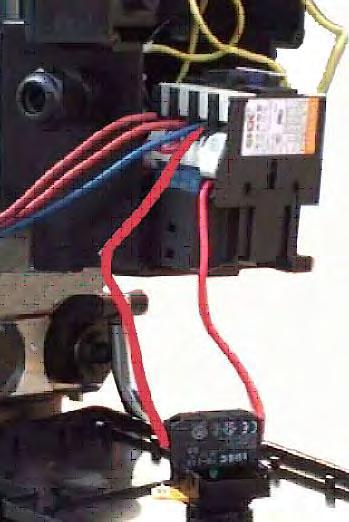 The source wires L1, L2, L3 connected with terminals of AC contactor marked L1, L2, L3 respectively.