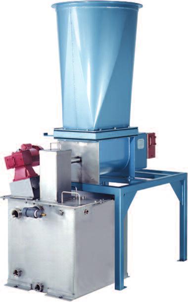 Model W-105Z recommended for feeding the more difficult-to-handle materials such as hydrated lime, soda ash, activated carbon, diatomaceous earth and other non-free-flowing chemicals.
